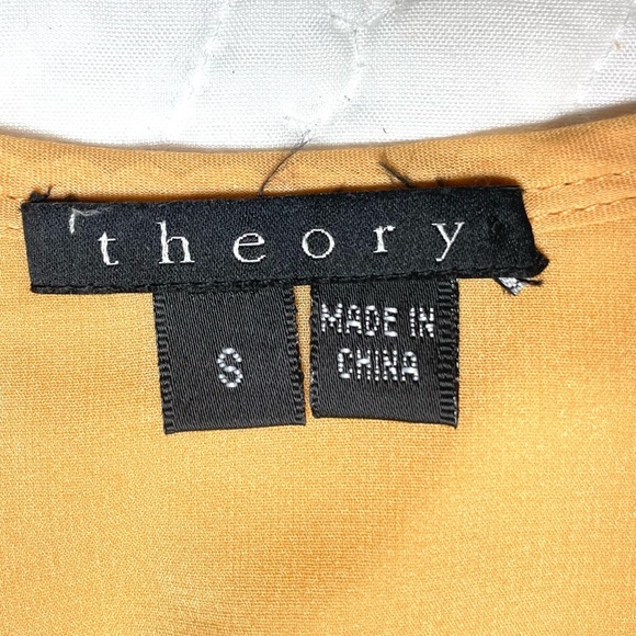 Theory Tiered Ruffle Empire Waist Cotton & Silk Midi Size S Light Apricot - Picture 14 of 15